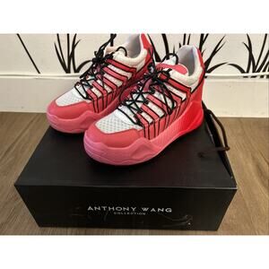ANTHONY WANG Durian-02 Pink Women's Platform Cyber Shoes Sneakers - Size 5.5